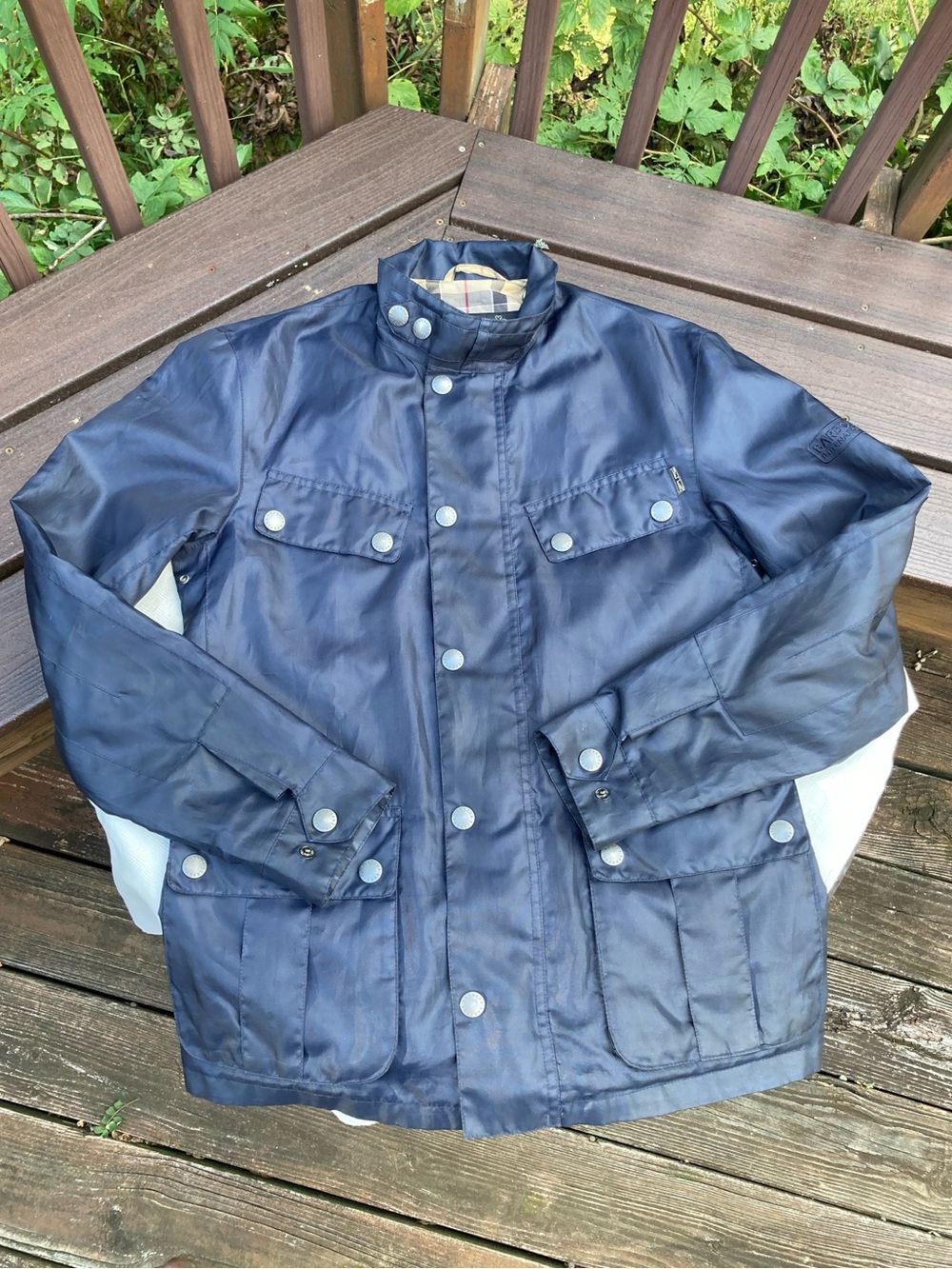 Barbour International Men’s Small Navy Lightweight Motorcycle Field Jacket
